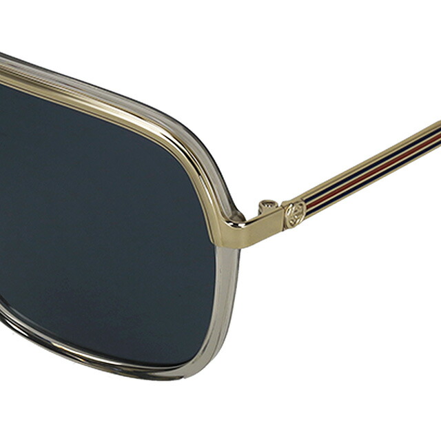 グッチ サングラス メンズ レディース ブランド GUCCI GG0200S ゴールド/シルバー