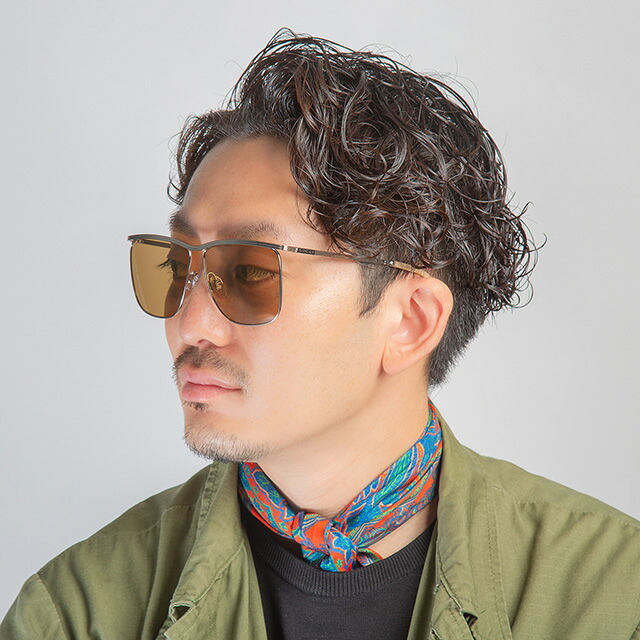 グッチ サングラス メンズ ブランド GUCCI GG0821S シルバー／ブラウン