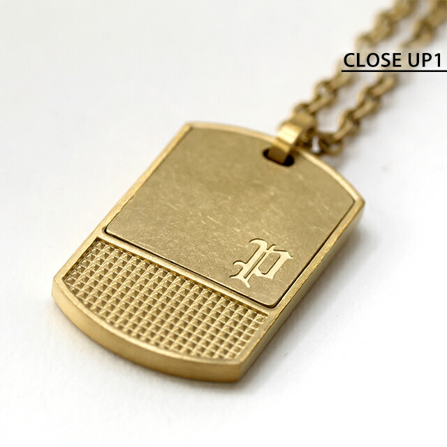 ポリス ネックレス メンズ ブランド POLICE IDENTITY プレート GN0041002 ゴールド アクセサリー