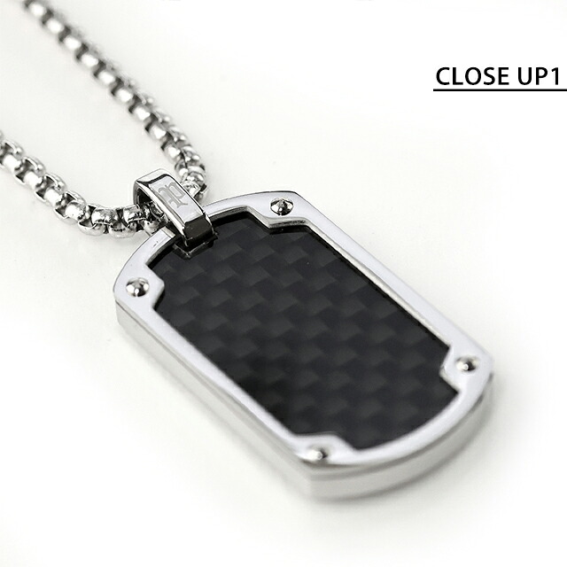 ポリス ネックレス ペンダント メンズ POLICE U-ターン TURN プレート GN0041701 シルバー ブラック アクセサリー ジュエリー ブランド 高級 おしゃれ プレゼント 男性 実用的 かっこいい