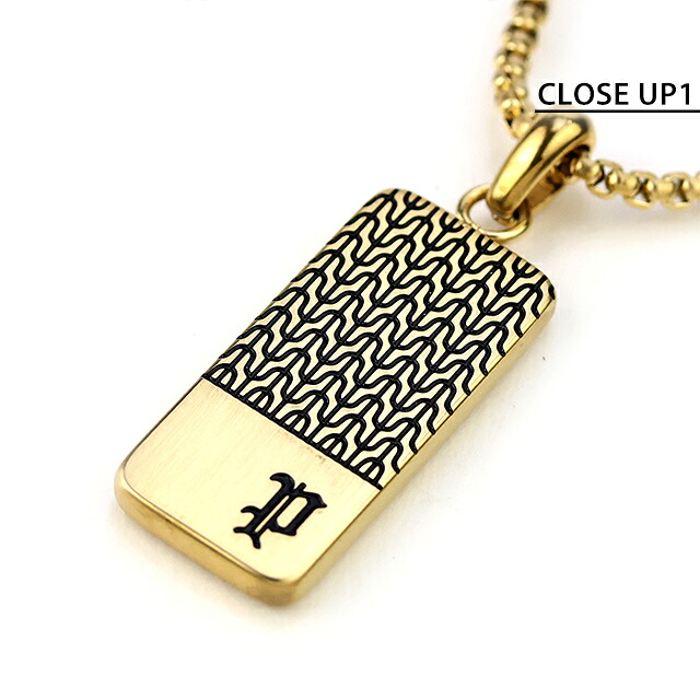 ポリス ネックレス メンズ ブランド POLICE チェーンメイル CHAINMALE ペンダント プレート GN0078102 ゴールド アクセサリー ジュエリー ブランド 高級 おしゃれ プレゼント 男性 実用的 かっこいい
