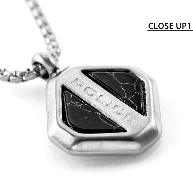 ポリス ネックレス ペンダント メンズ POLICE ドロマイト DOLOMITE GN0078401 シルバー ブラック アクセサリー ジュエリー ブランド 高級 おしゃれ プレゼント 男性 実用的 かっこいい