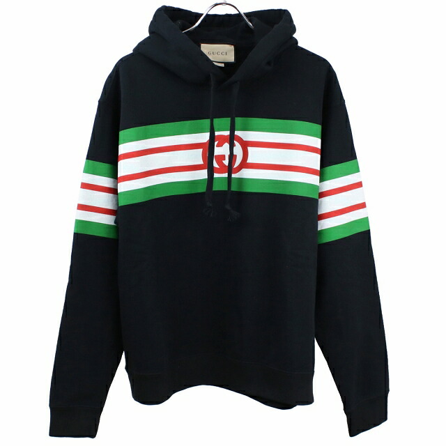 グッチ パーカー メンズ GUCCI コットン100% イタリア 646953 ブラック ファッション 選べるモデル プレゼント 実用的