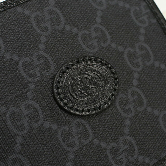 グッチ 二折財布小銭入付き メンズ ブランド GUCCI GG RETRO 673000 ブラック 財布