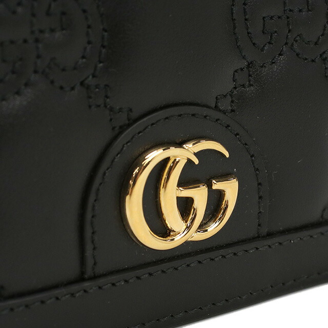 グッチ 二折財布小銭入付き レディース ブランド GUCCI GG MATELASSE 723786 ブラック 財布