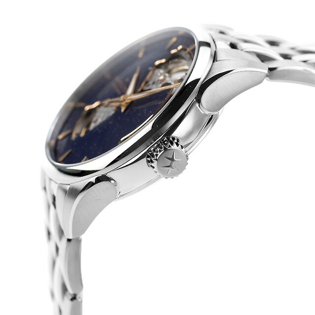 ハミルトン ジャズマスター Open Heart Auto 36mm 自動巻き 腕時計 ブランド メンズ レディース オープンハート HAMILTON JAZZMASTER H32215142 アナログ ブルー スイス製 おしゃれ 防水 プレゼント 実用的