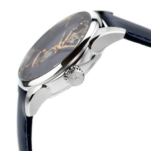 ハミルトン ジャズマスター Open Heart Auto 36mm 自動巻き 腕時計 ブランド メンズ レディース オープンハート HAMILTON JAZZMASTER H32215642 アナログ ブルー ネイビー スイス製 おしゃれ 防水 プレゼント 実用的
