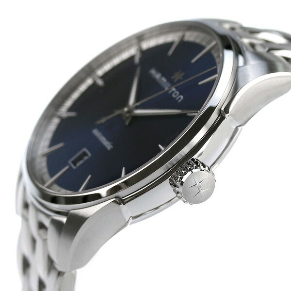 ハミルトン ジャズマスター オート 40mm 自動巻き メンズ 腕時計 H32475140 HAMILTON ブルー ブランド おしゃれ 防水 プレゼント 男性 実用的