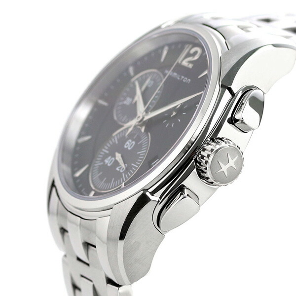 ハミルトン ジャズマスター クロノグラフ クオーツ 42mm 腕時計 メンズ H32612131 HAMILTON 時計 ブラック ブランド おしゃれ 防水 プレゼント 男性 実用的