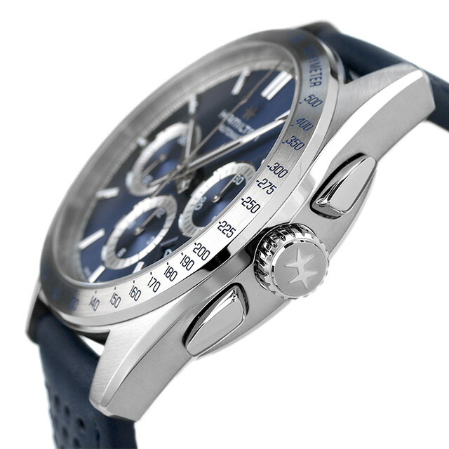 ハミルトン ジャズマスター パフォーマー 42mm 自動巻き 機械式 腕時計 メンズ クロノグラフ 革ベルト HAMILTON H36616640 アナログ ブルー ネイビー スイス製 ブランド おしゃれ 防水 プレゼント 男性 実用的