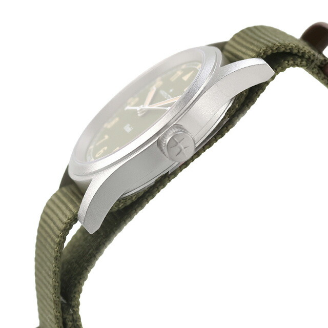 ハミルトン カーキ フィールド 33mm クォーツ 電池式 腕時計 ブランド メンズ HAMILTON KHAKI FIELD H69301960 アナログ カーキグリーン スイス製 おしゃれ 防水 プレゼント 男性 実用的