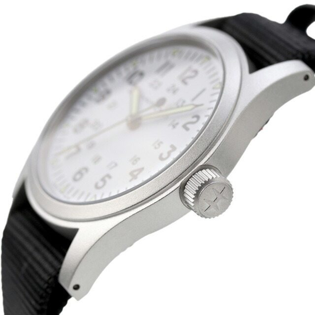 ハミルトン カーキ フィールド メカニカル 38mm 手巻き 腕時計 メンズ HAMILTON H69439910 アナログ ホワイト ブラック 黒 スイス製 ブランド おしゃれ 防水 プレゼント 男性 実用的