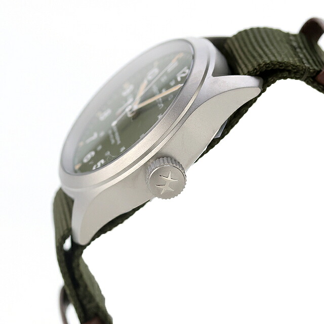 ハミルトン カーキ フィールド カーキ フィールド メカ パワーリザーブ 40mm 手巻き 腕時計 ブランド メンズ HAMILTON KHAKI FIELD H69509960 アナログ グリーン カーキ おしゃれ 防水 プレゼント 男性 実用的
