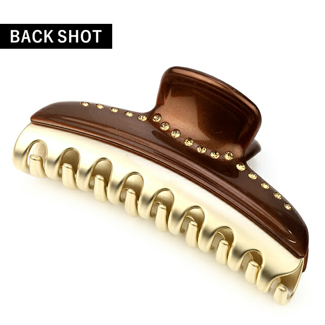 アレクサンドル ドゥ パリ ヘアクリップ レディース ブランド ALEXANDRE DE PARIS ヴァンドームLクリップ スワロフスキー ICCL-12832-03-X4 PAIL BROWN ヘアアクセサリー