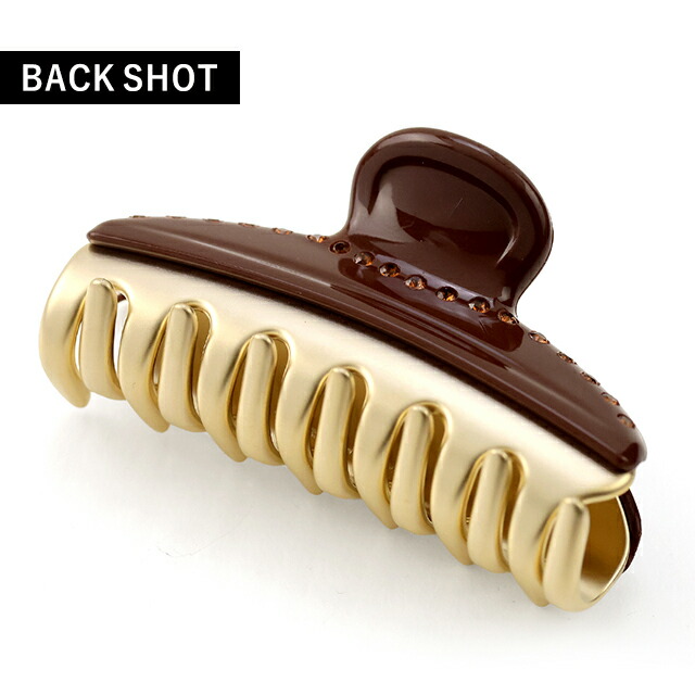 アレクサンドル ドゥ パリ ヘアクリップ レディース ブランド ALEXANDRE DE PARIS ヴァンドームMクリップ スワロフスキー ICCM-15571-03-H2 BRUN ヘアアクセサリー