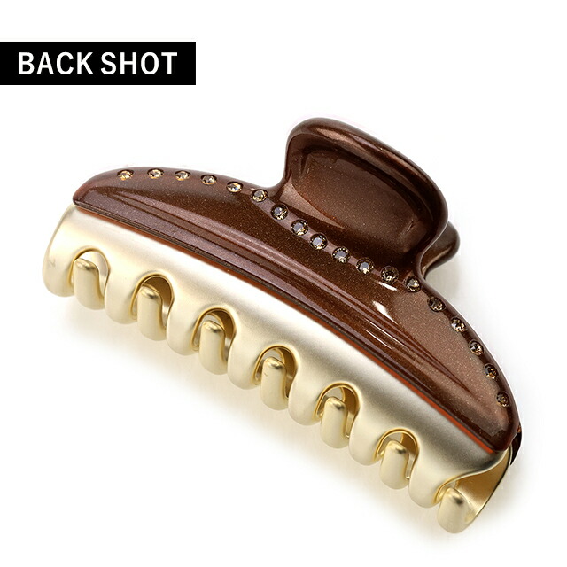 アレクサンドル ドゥ パリ ヘアクリップ レディース ブランド ALEXANDRE DE PARIS ヴァンドームMクリップ スワロフスキー ICCM-15571-03-X4 PAIL BROWN ヘアアクセサリー