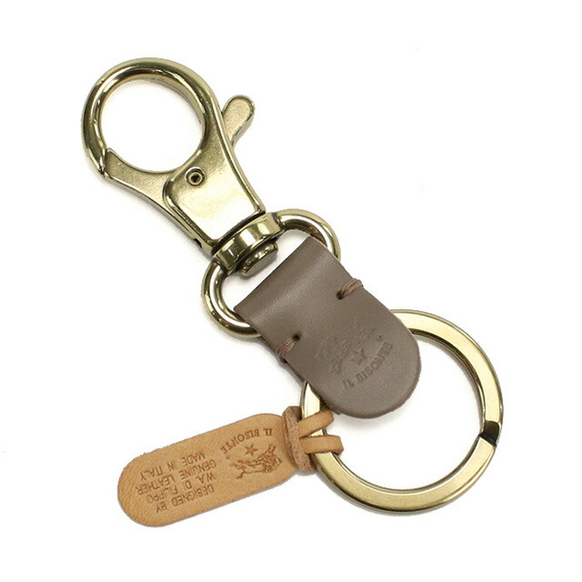 イル ビゾンテ キーリング ユニセックス ブランド IL BISONTE レザー イタリア SKH016 TORTORA グレー系 小物