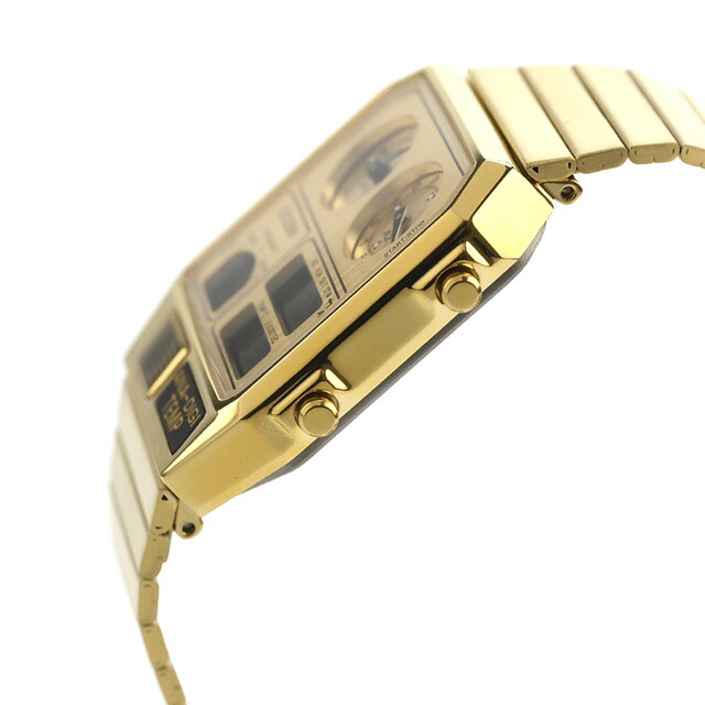 シチズン コレクション レコードレーベル Metallic ANA-DIGI TEMP クォーツ 電池式 腕時計 ブランド メンズ レディース 流通限定モデル 数量限定 クロノグラフ CITIZEN RECORD LABEL JG2103-56P アナデジ ゴールド おしゃれ 防水 プレゼント 実用的