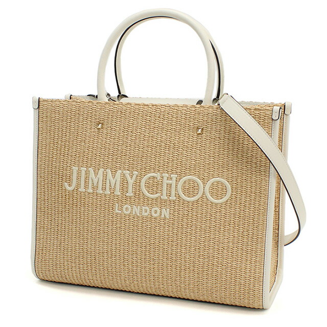ジミーチュウ カゴバッグ レディース JIMMY CHOO イタリア AVENUE M TOTE U ベージュ系 バッグ 手提げ ブランド 高級 おしゃれ プレゼント 女性 実用的 かわいい