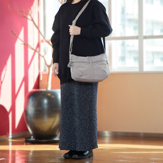 キプリング ショルダーバッグ レディース ブランド Kipling K0214489L グレー 斜めがけ 高級 おしゃれ プレゼント 女性 実用的 かわいい