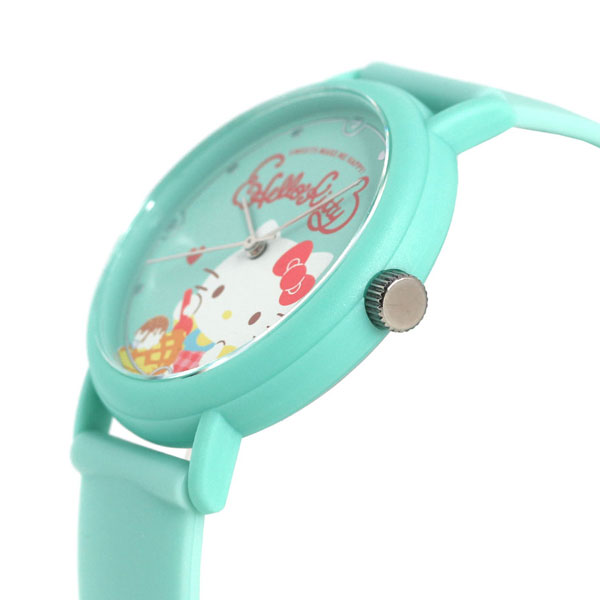 カオル ハローキティ スイーツ 38mm クオーツ KAORU003KG 香 ココナッツの香り 腕時計 レディース ミントグリーン KAORU ブランド おしゃれ 防水 かわいい プレゼント 女性 実用的