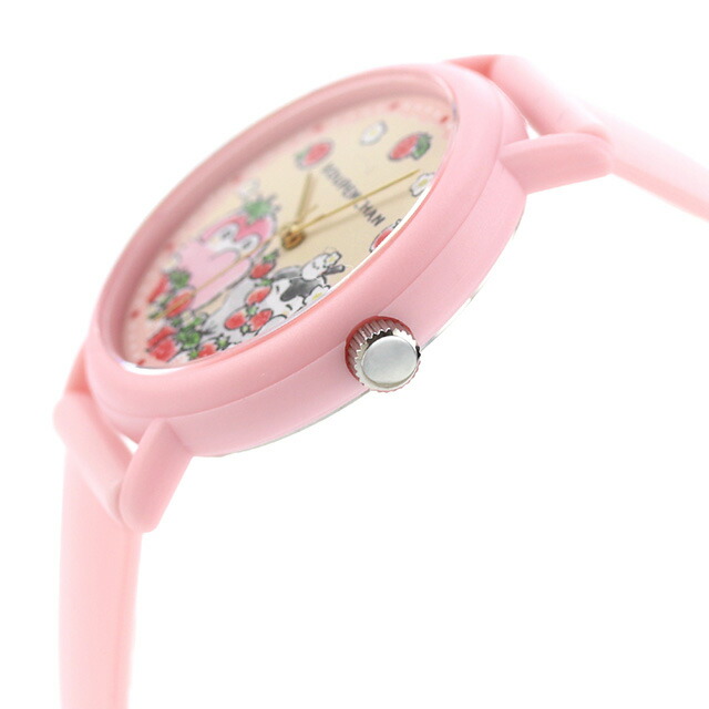 カオル コウペンちゃん×KAORU しあわせいちごver -いっしょ- ストロベリーの香り クォーツ 電池式 腕時計 ブランド レディース KAORU KAORU013P1 アナログ クリーム ピンク 日本製 おしゃれ 防水 かわいい プレゼント 女性 実用的