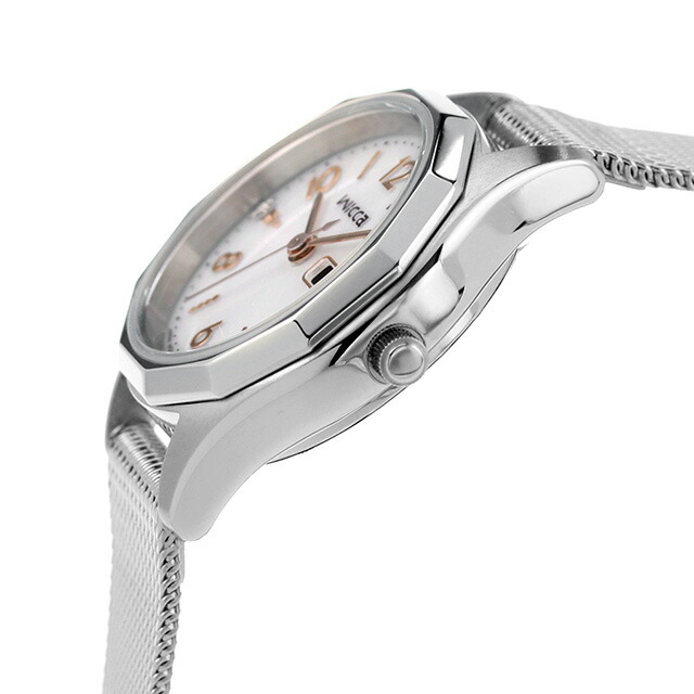 シチズン ウィッカ ソーラーテック デイ＆デイトモデル ソーラーテック 腕時計 レディース CITIZEN wicca KH3-517-11 アナログ シルバー ブランド おしゃれ 防水 軽い 華奢 かわいい プレゼント 女性 実用的