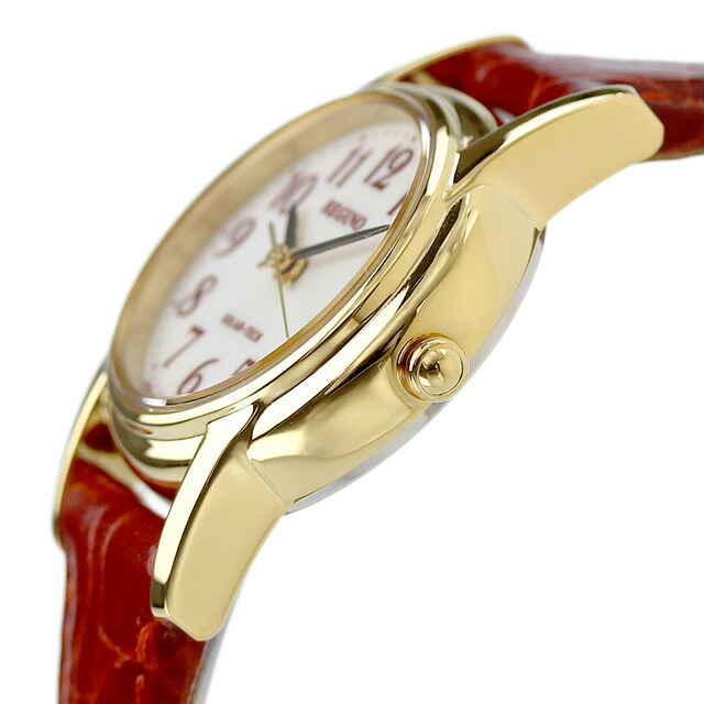 シチズン レグノ ソーラー レディース ストラップ KH4-823-90 CITIZEN REGUNO 腕時計 ホワイト レッド 時計 ブランド おしゃれ 防水 軽い 華奢 かわいい プレゼント 女性 実用的