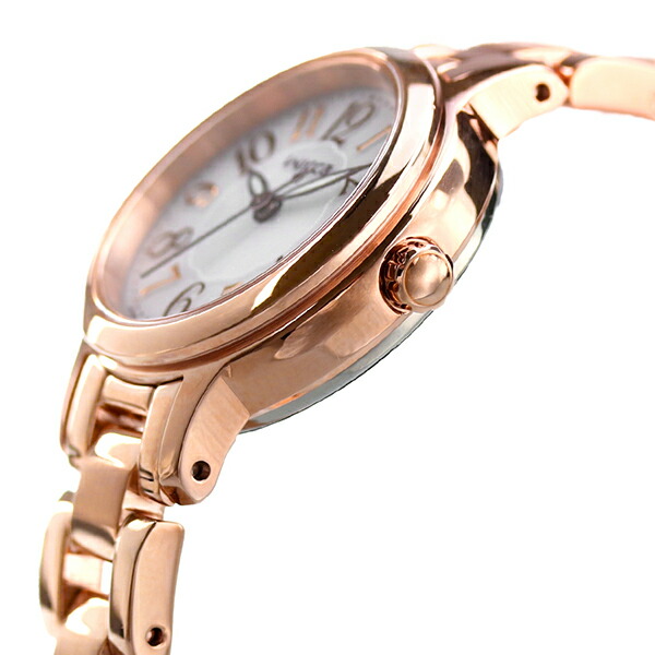 シチズン ウィッカ ソーラーテック フレッシャーズ 就活 受験 日付表示 腕時計 KH4-963-13 CITIZEN wicca シルバー ピンクゴールド ブランド おしゃれ 防水 軽い 華奢 かわいい プレゼント 女性 実用的