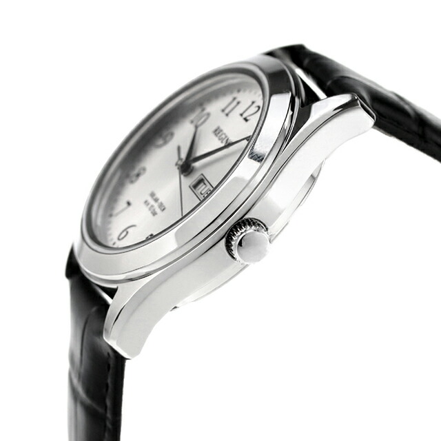 シチズン レグノ スタンダード リングソーラー 腕時計 KM1-211-10 CITIZEN REGUNO シルバー ブラック 時計 ブランド おしゃれ 防水 プレゼント 男性 実用的
