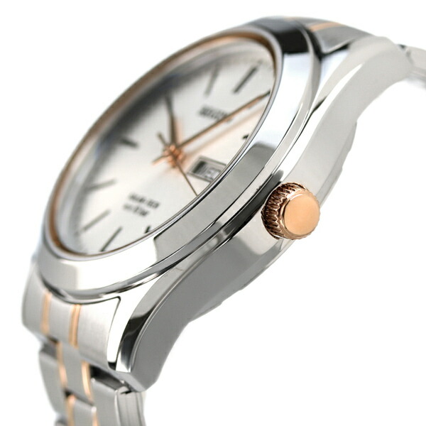 シチズン 腕時計 ソーラー メンズ 時計 KM1-237-91 CITIZEN レグノ シルバー ピンクゴールド ブランド おしゃれ 防水 プレゼント 男性 実用的