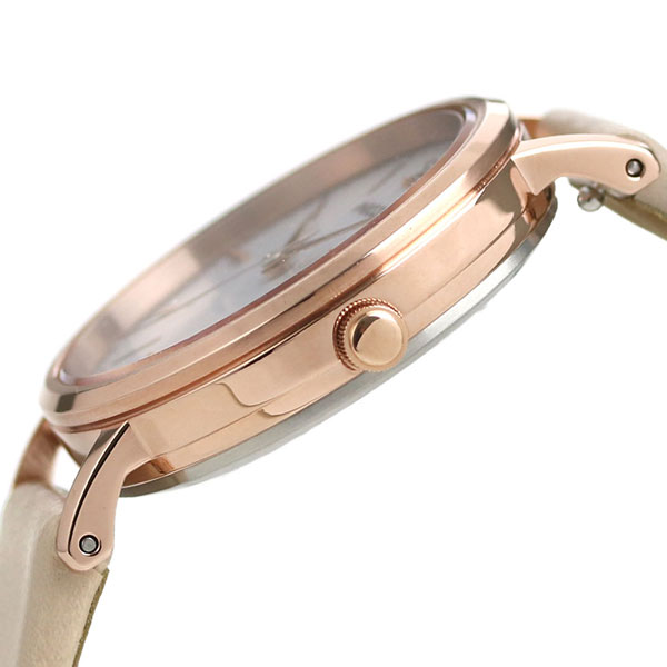 シチズン ウィッカ ダイヤモンド ソーラー レディース 腕時計 KP5-166-10 CITIZEN wicca ホワイト ベージュ 革ベルト 時計 ブランド おしゃれ 防水 軽い 華奢 かわいい プレゼント 女性 実用的