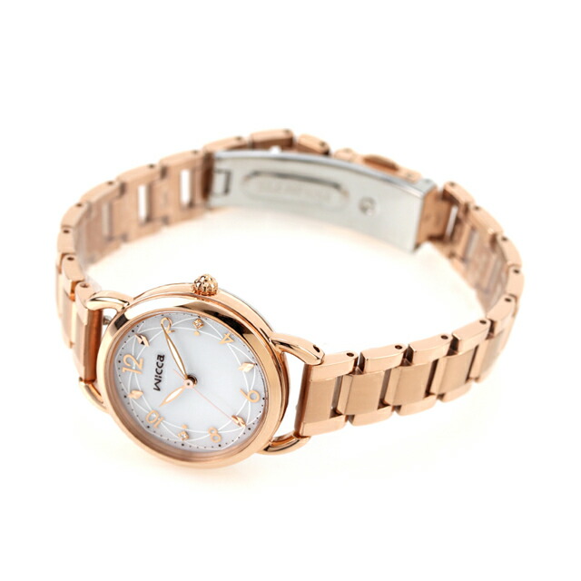 シチズン ウィッカ ベーシックモデル ソーラーテック 腕時計 レディース 替えベルト CITIZEN wicca KP6-065-11 アナログ ホワイト ピンクゴールド 白 ブランド おしゃれ 防水 軽い 華奢 かわいい プレゼント 女性 実用的