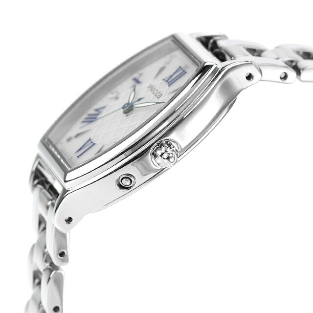 シチズン ウィッカ ソーラーテック電波時計 腕時計 ブランド レディース 電波ソーラー CITIZEN wicca KS4-014-11 アナログ シルバー おしゃれ 防水 軽い 華奢 かわいい プレゼント 女性 実用的