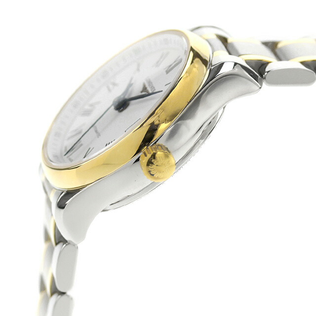 ロンジン マスターコレクション 自動巻き レディース L2.128.5.11.7 LONGINES 腕時計 ホワイト×ゴールド 時計