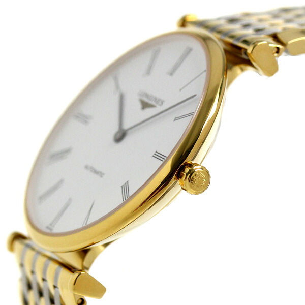 ラ グラン クラシック ドゥ ロンジン 36mm 自動巻き L4.908.2.11.7 LONGINES 腕時計 ホワイト×ゴールド 時計