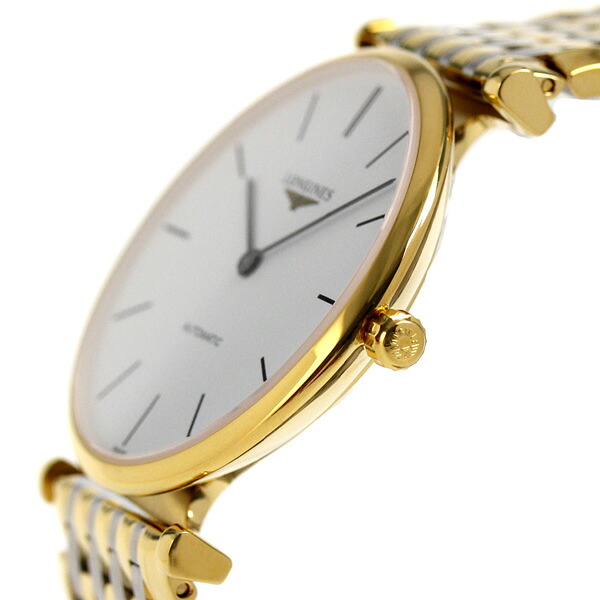 ラ グラン クラシック ドゥ ロンジン 36mm 自動巻き L4.908.2.12.7 LONGINES 腕時計 ホワイト×ゴールド 時計