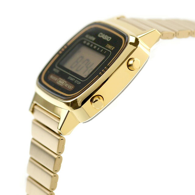 カシオ チープカシオ CASIO クォーツ 電池式 LA670WGA-1 クラシック レディース チプカシ 腕時計 ブランド カシオ casio デジタル ブラック ゴールド 黒 おしゃれ 防水 軽い 華奢 かわいい プレゼント 女性 実用的 学生 受験生 受験用 試験用 受験対応