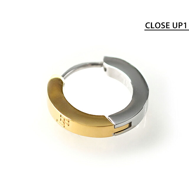 ライオンハート ピアス メンズ レディース ブランド LION HEART サージカルステンレス フープ 片耳用 LHMP006NYS ゴールド シルバー アクセサリー