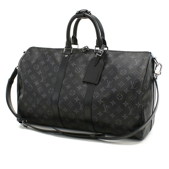 ルイヴィトン ボストンバッグ ユニセックス ブランド LOUIS VUITTON エクリプス キーポル・バンドリエール 45 M40569 ブラック バッグ