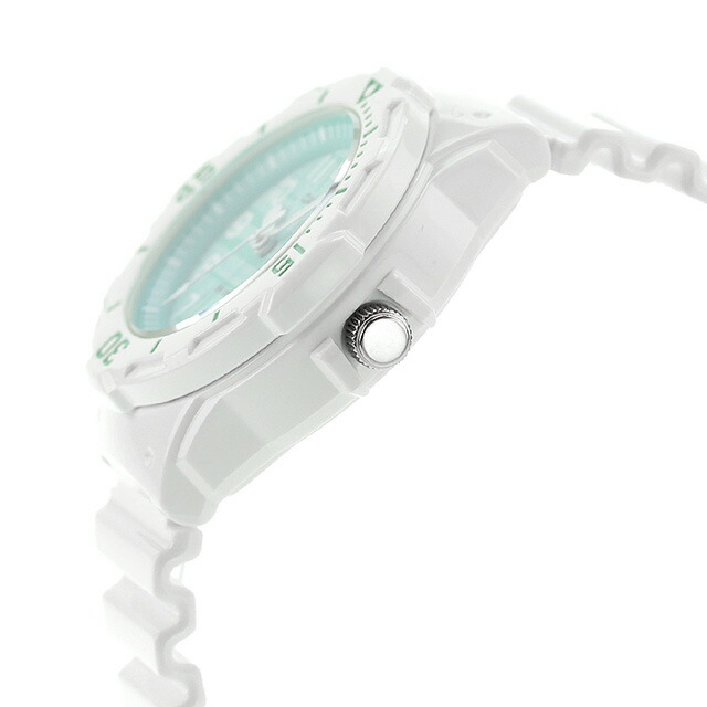 カシオ チープカシオ カレンダー アナログ レディース LRW-200H-3CVDF CASIO 腕時計 グリーン ホワイト 時計 ブランド おしゃれ 防水 小さい 軽い かわいい プレゼント 女性 実用的 学生 子供用 キッズ
