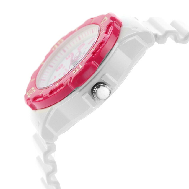 カシオ 腕時計 チープカシオ 海外モデル デイト LRW-200H-4BVDF CASIO クオーツ ホワイト ピンク チプカシ 時計 ブランド おしゃれ アナログ 防水 小さい 軽い かっこいい プレゼント 男性 実用的 学生 子供用 キッズ