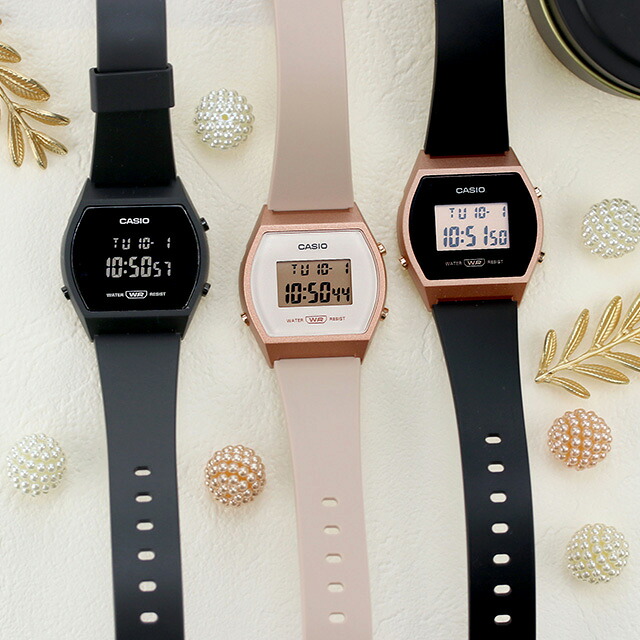 CASIO カシオ クオーツ LW-204 チプカシ ユニセックス チープカシオ 腕時計 カシオ casio デジタル ピンクゴールド ブラック ライトピンクベージュ 黒 ブランド おしゃれ 防水 小さい 軽い かわいい プレゼント 実用的 学生 受験生 受験用 試験用 受験対応 選べるモデル