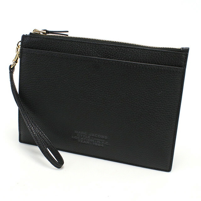 マーク・ジェイコブス 化粧ポーチ ポーチ レディース MARC JACOBS THE SMALL WRISTLET レザー ベトナム 2S3SMP036S01 BLACK ブラック バッグ 持ち歩き 小さめ 小物入れ ブランド 高級 おしゃれ プレゼント 女性 実用的 かわいい