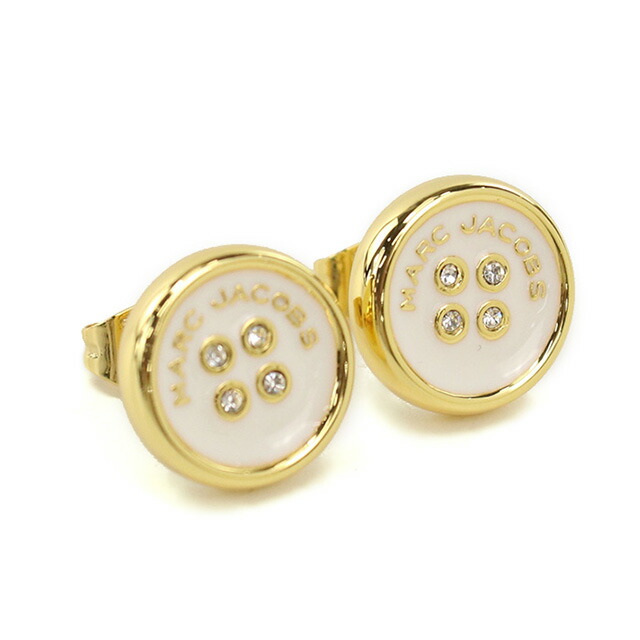 マークジェイコブス ピアス レディース ブランド MARC JACOBS BUTTON STUD EARRINGS 2R4JER001J35 ホワイト アクセサリー