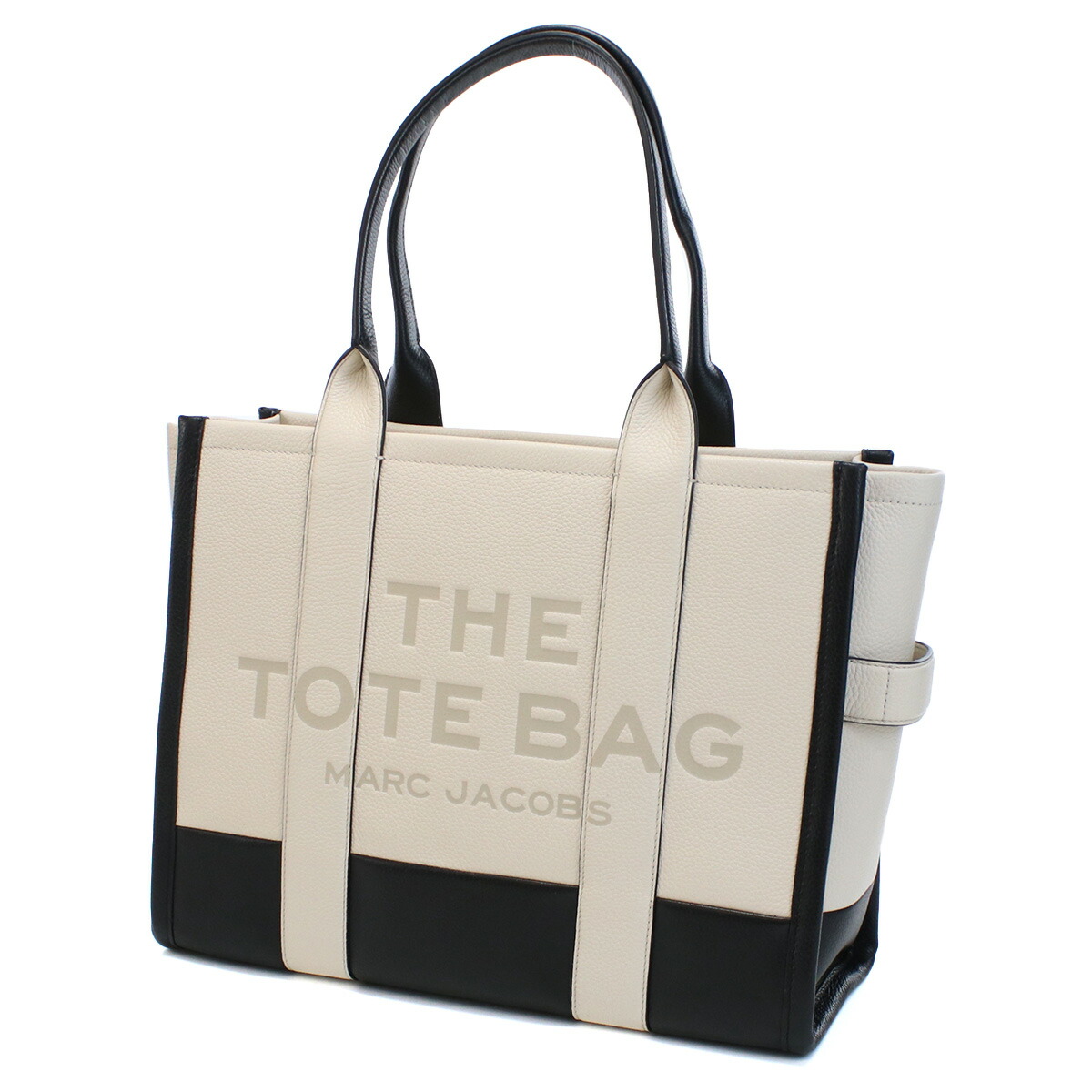 MARC JACOBS マークジェイコブス トートバッグ レディース H015L01RE22 IVORY MULTI ホワイト系 ロゴ レザー バッグ 肩掛け マチあり ファスナー開閉 バック 誕生日 軽量 手提げ ブランド 高級 おしゃれ プレゼント 女性 実用的 かわいい