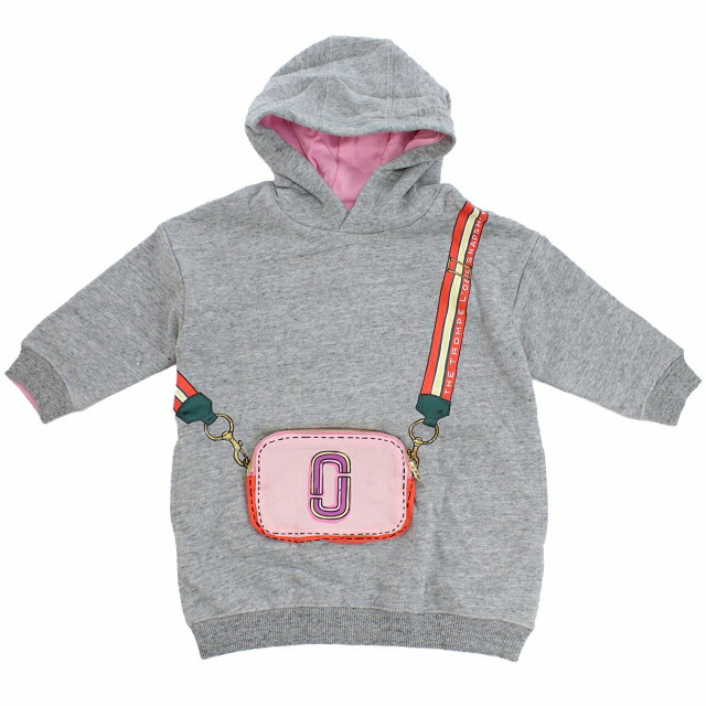 子供服 キッズ 女の子 男の子 高級 ブランド 出産祝い ギフト おしゃれ マークジェイコブス パーカー ベビー MARC JACOBS W12413 CHINE GREY グレー ウェア 選べるモデル