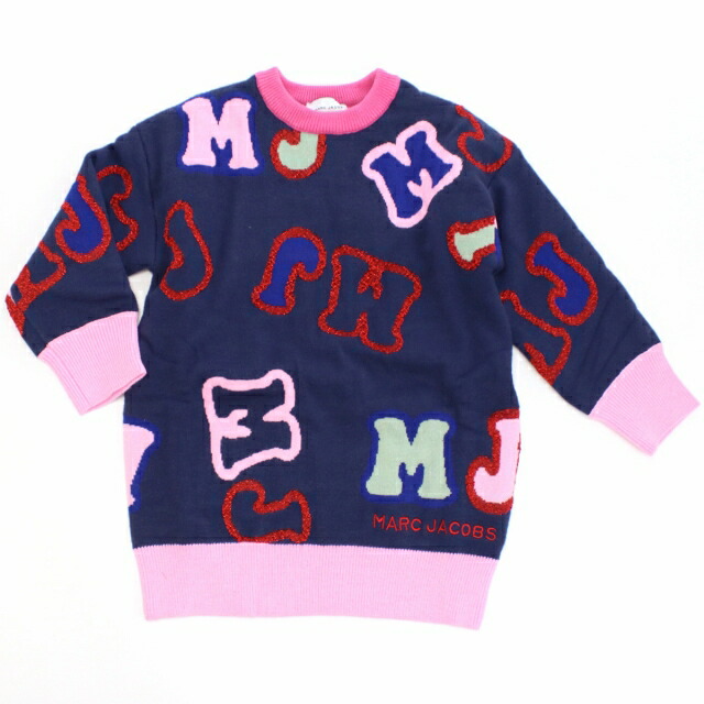 子供服 キッズ 女の子 男の子 高級 ブランド 出産祝い ギフト おしゃれ マークジェイコブス ニット ベビー MARC JACOBS W12428 NAVY ネイビー系 マルチカラー ウェア 選べるモデル