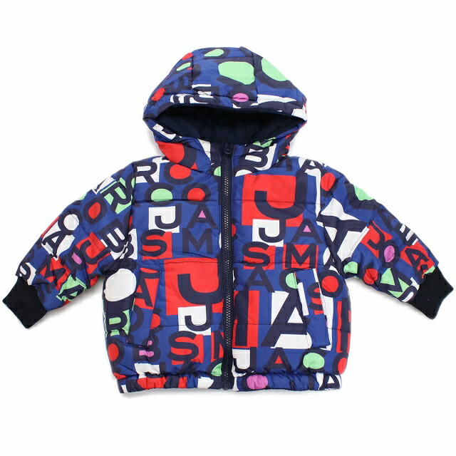 子供服 キッズ 女の子 男の子 高級 ブランド 出産祝い ギフト おしゃれ マークジェイコブス コート ベビー MARC JACOBS W26123 RED-BLUE マルチカラー ネイビー系 ウェア 選べるモデル