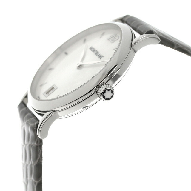 モンブラン スター クラシック クオーツ 腕時計 レディース MONTBLANC 108766 アナログ シェル グレー スイス製 ブランド おしゃれ 防水 軽い 華奢 かわいい プレゼント 女性 実用的